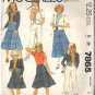 McCALL'S PATTERN 7865 DATED 1982 SIZE 7 GIRL'S JACKET SKIRT & PANTS