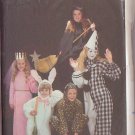 BUTTERICK PATTERN 3372A SZS 3-6X CHILD'S CLOWN WITCH PRINCESS BUNNY LEOPARD