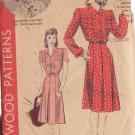 HOLLYWOOD PATTERN 593 SZ 12 MISSES’ 1940'S DRESS 2 VARIATIONS ELEANORE WHITNEY