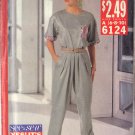 BUTTERICK PATTERN 6124 SIZES 6-8-10 DATED 1988, MISSES' PULLOVER TOP & PANTS UNC