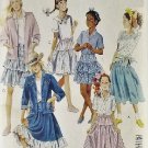 McCALL'S PATTERN 3203 SIZE 12 GIRLS' TOP SHIRT, JACKET, TIERED SKIRT