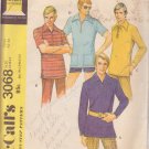 McCALL'S PATTERN 3068 SIZE LARGE 42-44 MAN'S SHIRT 4 VARIATIONS