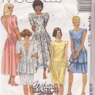 McCALL'S PATTERN 4744  SIZE 8 DATED 1989 MISSES' DRESSES IN 5 VARIATIONS