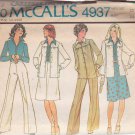 McCALL'S PATTERN 4937 SIZE 12 MISSES’ JACKET, BLOUSE, SKIRT AND PANTS