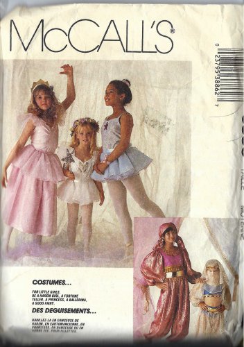 McCALL'S PTRN 3886 MD CHILD'S HAREM GIRL,GYPSY,PRINCESS,FAIRY,BALLERINA #2