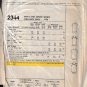 McCALL'S PATTERN 2344 SIZE SMALL MISSES' & MEN'S SHIRTS UNCUT