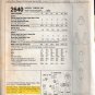 McCALL'S 1970 PATTERN 2640 MISSES' SIZE 14 DRESS OR TOP AND PANTS