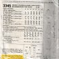 McCALL'S PATTERN 3345 MISSES' SIZE 14 UNLINED JACKET AND PANTS
