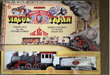 vintage emmett kelly jr. battery operated train (bachman)