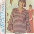 McCALL'S 1976 VINTAGE 5271 SIZE MD 14-16 MISSES DRESS OR TOP