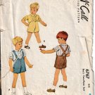 McCALL'S PATTERN 6767 SZ 6 BOY's 1947 SHORTS, SUSPENDERS, BLOUSE