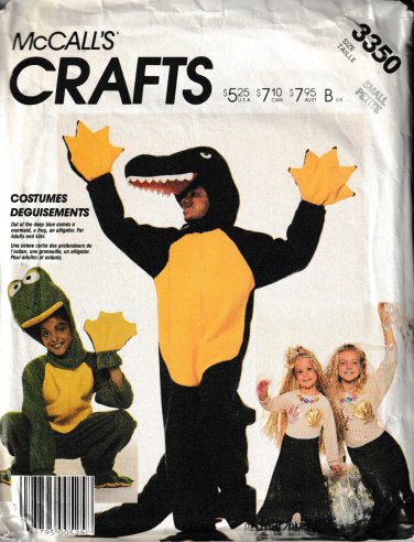 McCALL'S 3350 SZ SM ADLT ALLIGATOR, FROG AND MERMAID COSTUMES