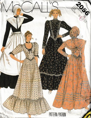 McCALL'S VTG PTRN 2056 SZ 10 MISSES COLONIAL & PURITAN COSTUMES