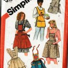 SIMPLICITY PATTERN 5725 ONE SIZE MISSES' APRONS 6 VERSIONS