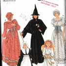 SIMPLICITY 9809 SZ PT,SM,MD,LG  MISSES' COLONIAL, PURITAN, WITCH, ANGEL COSTUMES.