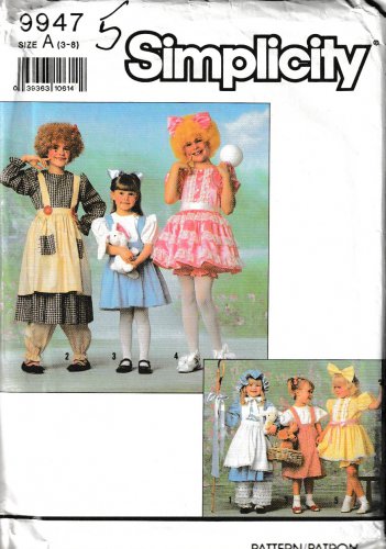 SIMPLICITY PATTER 9947 SZ 5 GIRL'S 5   DIFFERENT STORYBOOK CHARACTER DRESSES