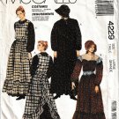 McCALL'S PATTERN 4229 SZ LG MISSES' PIONEER DRESS APRON BONNET