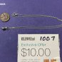 18" SILVER TONE NECKLACE WITH A PURPLE STONE #1007