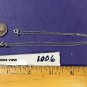 18" SILVER TONE NECKLACE WITH A LIGHT BLUE STONE #1006