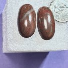 CUFF LINKS 1 1/4" long x 5/8" wide brown tops #2004