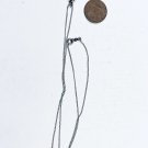 NECKLICE 17.5 INCH SILVER TONE CHAIN WITH  1/4 " X 1/8" BLUE STONE #1002