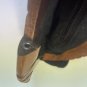 VINTAGE 1940'S LADIES FABRIC HANDBAG OR PURSE CARVED WOODEN OPENING & COIN PURSE