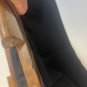 VINTAGE 1940'S LADIES FABRIC HANDBAG OR PURSE CARVED WOODEN OPENING & COIN PURSE