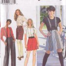 SIMPLICITY 9516 PATTERN MISSES' SUSPENDER SKIRT, SHORTS, PANTS SIZE 4/6/8 UNCUT