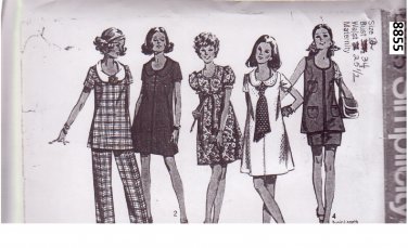 SIMPLICITY PATTERN 8855 SIZE 16 MISSES' MATERNITY PANTS, DRESS OR TUNIC