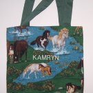PERSONALIZED tote book bag  HORSES