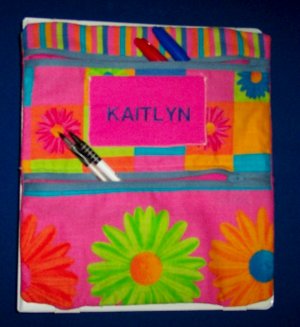 PERSONALIZED UNIQUE PENCIL CASE FOR GIRLS - ATTACHES TO YOUR BINDER!!!