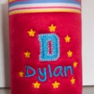 Personalized Embroidered Koozie Beverage Can Holder - Red