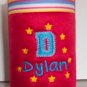 Personalized Embroidered Koozie Beverage Can Holder - Red