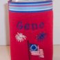 PERSONALIZED EMBROIDERED Patriotic Koozie Wrap Cover for July 4th!