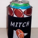 PERSONALIZED EMBROIDERED Koozie Can Cover Soda Wrap - FOOTBALL!!!