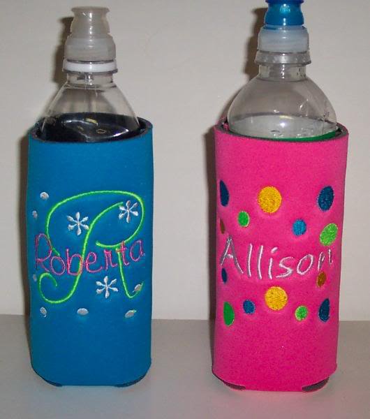 PERSONALIZED Water Bottle Embroidered KOOZIE Cover!