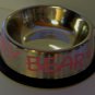 PERSONALIZED 3 qt (96 oz)  x-large sized STAINLESS STEEL non-skid DOG BOWL!!