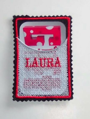 PERSONALIZED Embroidered Lace gift card holder