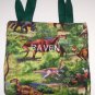 PERSONALIZED Tote Book Bag with Dinosaurs!!!