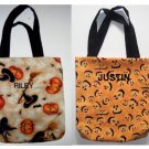 PERSONALIZED  Fabric Tote Book Bag for HALLOWEEN!!