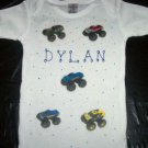 PERSONALIZED ONESIE -  MONSTER TRUCKS!