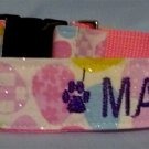 PERSONALIZED  sparkly DOG COLLAR for EASTER - with  NAME/PHONE!