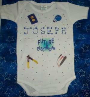 PERSONALIZED  ONESIE - ELECTRICAL ELECTRICIAN!