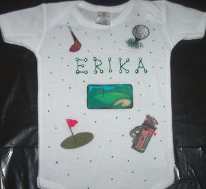 PERSONALIZED  ONESIE - GOLF!!