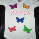 PERSONALIZED ONESIE - COLORFUL BUTTERFLIES!!