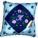 MONOGRAMED Denim Flowered tooth fairy pillow!