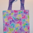 PERSONALIZED Tote Bag SPARKLY PASTEL BUTTERFLIES!!