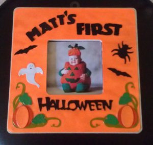 PERSONALIZED Decorated Picture Frame for Baby's First Halloween!