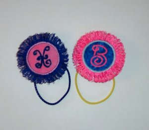 PERSONALIZED Unique Fringed PONY TAIL HOLDER  Adorable!