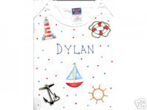 PERSONALIZED ONESIE - BOAT NAUTICAL THEME!!